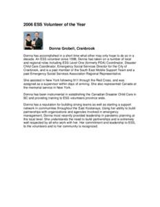 2004 ESS Volunteer of the Year