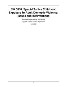 Behavior / Family therapy / Crime / Domestic violence / Cycle of violence / Jeffrey Edleson / Violence / Abuse / Ethics