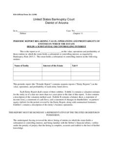 B26 (Official Form[removed]United States Bankruptcy Court District of Arizona In re