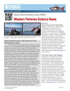 October 2014 | Issue[removed]Western Fisheries Research Center (WFRC) Western Fisheries Science News Research