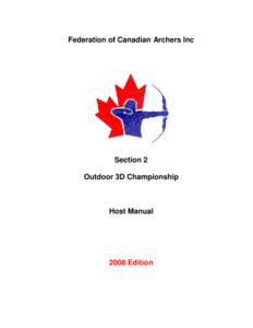 Federation of Canadian Archers Inc  Section 2 Outdoor 3D Championship  Host Manual