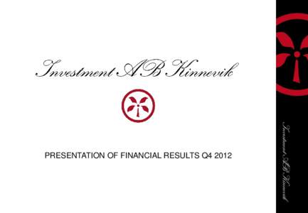 PRESENTATION OF FINANCIAL RESULTS Q4 2012  HIGHLIGHTS[removed] – AN ACTIVE YEAR •