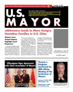 Since 1933, the Official Publication of The United States Conference of Mayors  December 19, 2011 U.S. MAYOR