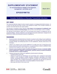 S U P P L E M E N T AR Y S T AT E M E N T for recommendations related to the diagnosis, management, and follow-up of March 2014