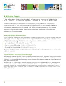 A Closer Look: Our Mission-critical Targeted Affordable Housing Business
