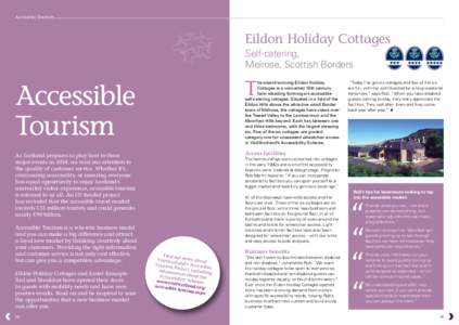 Accessible Tourism  Eildon Holiday Cottages Self-catering, Melrose, Scottish Borders