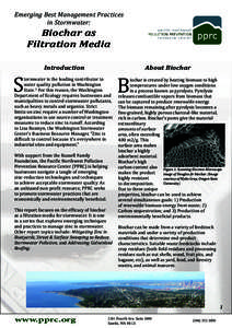 Emerging Best Management Practices in Stormwater: Biochar as Filtration Media