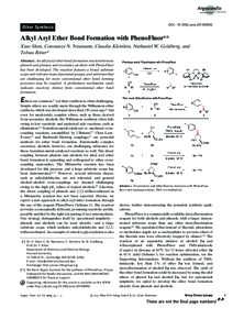 Alkyl Aryl Ether Bond Formation with PhenoFluor
