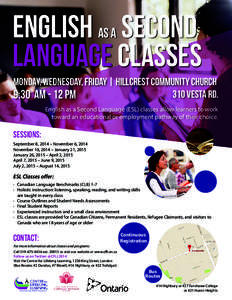 ELS Classes (Hillcrest) Flyer