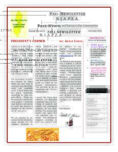 Fall 2010 NJAPZA Newsletter