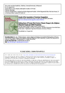 This article was downloaded by: [Valdivia, Corinne][University of Missouri] On: 26 August 2010 Access details: Access Details: [subscription numberPublisher Routledge Informa Ltd Registered in England and Wal