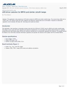 LED driver solution for MR16 and similar retrofit lamps - AN4708