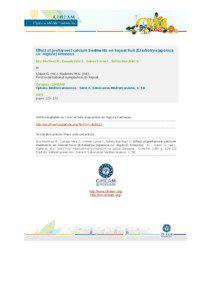 Effect of preharvest calcium treatments on loquat fruit (Eriobotrya japonica cv. Algerie) firmness Bru Martínez R., Casado Vela J., Gómez Lucas I., Sellés Marchart S.