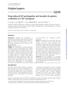 Drug-induced QT prolongation journal article