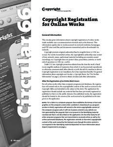 Circular 66  w Copyright Registration for Online Works