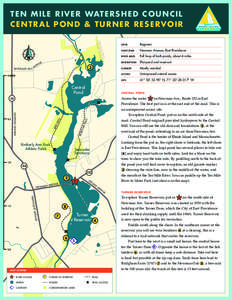 T en Mile R iver Watershed Coun c il Central Pond & Turner Reservoir ETTS HUS SAC ND