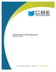 Reading Plans & Bible Engagement