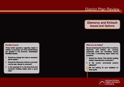 District Plan Review  Glenorcy and Kinloch Issues and Options  Roofline issues