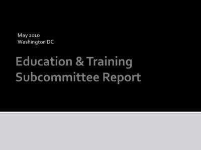Education & Training Subcommittee Meeting