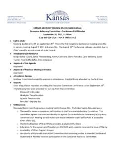 KANSAS ADVISORY COUNCIL ON HIV/AIDS (KACHA)