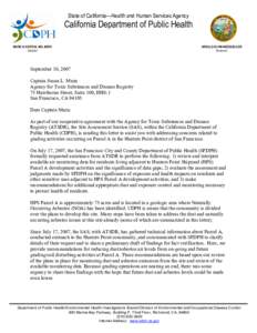 State of California—Health and Human Services Agency  California Department of Public Health MARK B HORTON, MD, MSPH Director