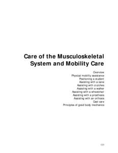 Musculoskeletal System and Mobility Care