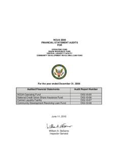 NCUA 2008 FINANCIAL STATEMENT AUDITS FOR OPERATING FUND SHARE INSURANCE FUND CENTRAL LIQUIDITY FACILITY