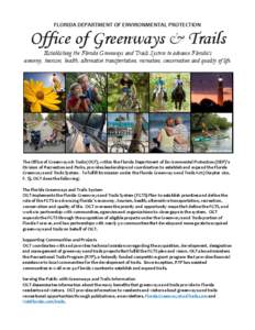 Greenway / Land management / Parks / Travel / Recreational Trails Program / Trail / Florida Ecological Greenways Network / Commonwealth Connections / Land use / Landscape architecture / Human geography