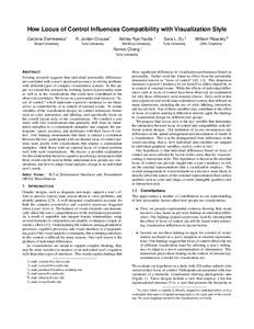 How Locus of Control Influences Compatibility with Visualization Style Caroline Ziemkiewicz∗ R. Jordan Crouser†  Brown University