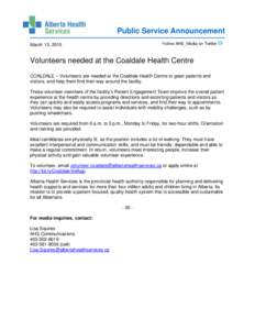 Alberta Health Services / Coaldale