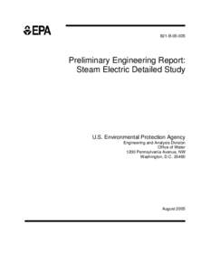 Preliminary Engineering Report: Steam Electric Detailed Study