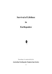 Survival of Lifelines in Earthquakes Proceedings of a seminar held by the