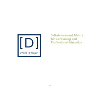 [D]  Self-Assessment Matrix for Continuing and Professional Education