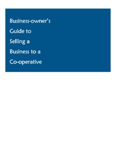 BusinessBusiness-owner’s Guide to Selling a Business to a CoCo-operative