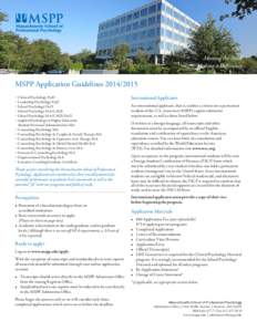 Meeting the Need Making a Difference MSPP Application Guidelines[removed] > Clinical Psychology PsyD > Leadership Psychology PsyD