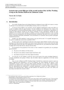 AD HOC WORKING GROUP ON THE DURBAN PLATFORM FOR ENHANCED ACTION ADP[removed]InformalNote Scenario note on the fifth part of the second session of the Ad Hoc Working Group on the Durban Platform for Enhanced Action