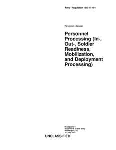 Army Regulation 600–8–101  Personnel—General Personnel Processing (In-,