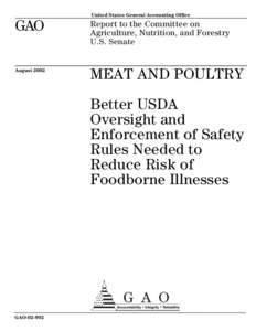 Food safety / Meat / Microbiology / Food Safety and Inspection Service / Hygiene / Hazard analysis and critical control points / Raw meat / Poultry Products Inspection Act / Ground turkey / Food and drink / Safety / Health