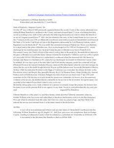 Southern Campaign American Revolution Pension Statements & Rosters Pension Application of William Breedlove S2392 Transcribed and annotated by C. Leon Harris State of Kentucky Simpson County Sct On this 18th day of March