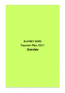 Microsoft Word - BLAYNEY SHIRE TOURISM PLAN - Overview ADOPTED