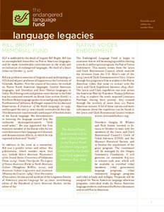 Americas / Endangered Language Fund / Endangered language / Karuk language / ELF / Nahuatl / Languages of the United States / Center for American Indian Languages / Linguistics / Polysynthetic languages / Indigenous languages of the Americas