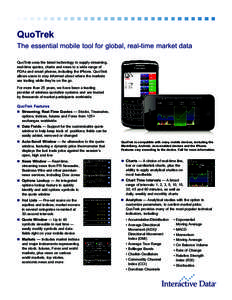 Apple Inc. / Interactive Data Corporation / Computing / Personal digital assistant / IPhone / Market data / ESignal / Technical analysis software / Financial economics