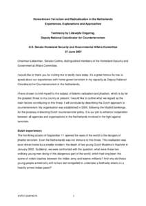 Islamism / Radicalization / Sociology / Homegrown terrorism / Islam in the Netherlands / Islamophobia / Al-Qaeda / Mohammed Bouyeri / Counter-terrorism / Islam / Religion / Islamic terrorism