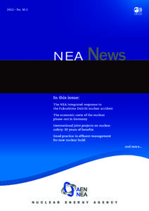 2012 – No[removed]NEA News In this issue: The NEA integrated response to the Fukushima Daiichi nuclear accident