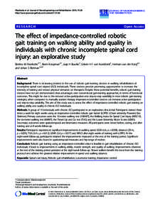 Motion / Emergency medicine / LOPES / Gait trainer / Preferred walking speed / Gait training / Gait / Spinal cord injury / Robotics / Walking / Medicine / Locomotion