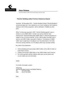 Formica / Fletcher Building / Law / Escrow / Personal finance / Real property law