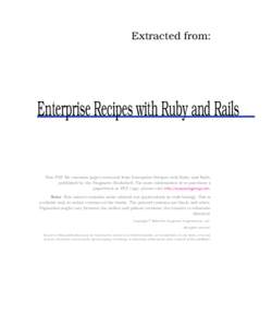 Enterprise Recipes with Ruby and Rails