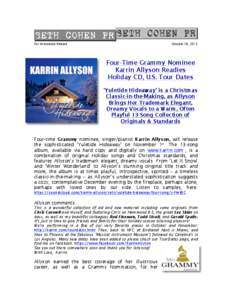 Karrin AllysonHoliday Press Release