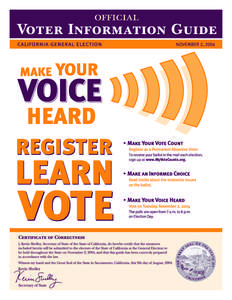 2004 Voter Information Guide, Nov. 2, 2004