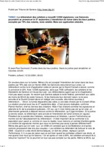 Fumée dans les cafés: Genève devra voter une seconde fois  http://www.tdg.ch/print/node[removed]Publié par Tribune de Genève (http://www.tdg.ch)